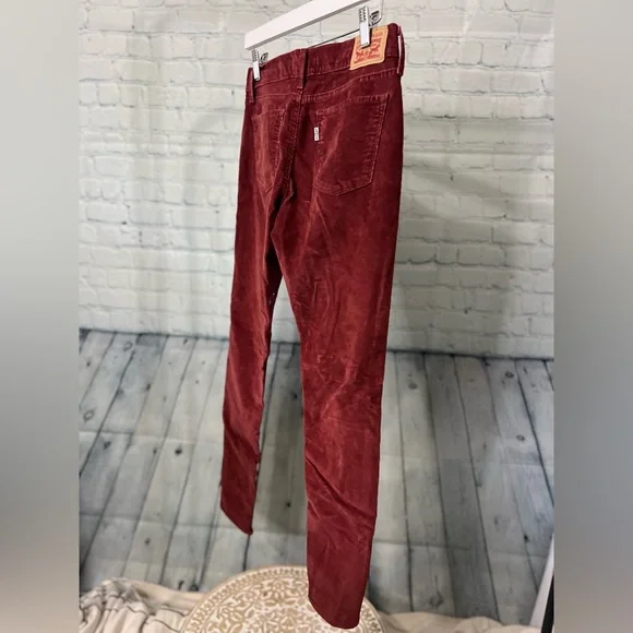 Levis 710 Super Skinny Corduroy Jeans | Rust Red | Sz Womens 28 - Picture 12 of 16